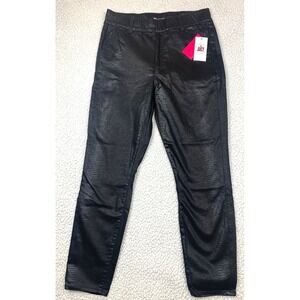 Juicy Couture‎ California Skinny Faux Snakeskin Pants Women's 12 Black NWT